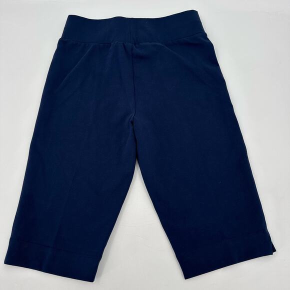LOGO Layers by Lori Goldstein Bermuda Pull On Shorts NAVY BLUE Womens XXSP - Picture 2 of 6